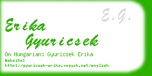 erika gyuricsek business card